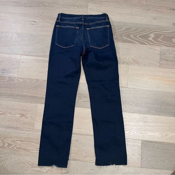 Frame Denim Le High Straight Jeans Cabana Raw Stagger Hem 27 - Picture 9 of 10